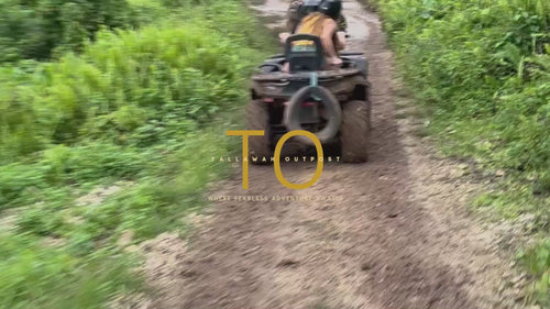 Group of friends on ATV 4WD jungle trail adventure in Montego Bay, Jamaica